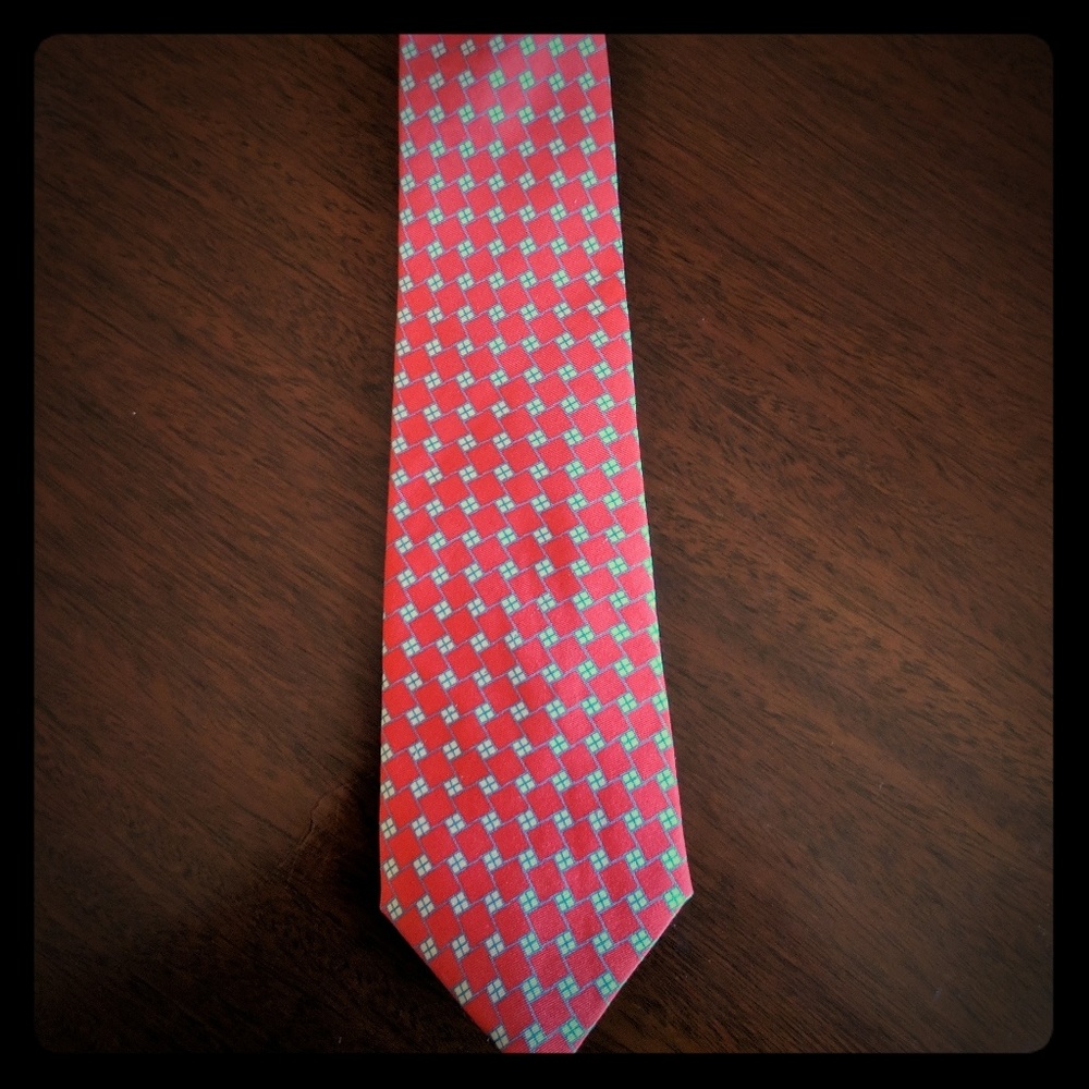 Turnbull & Asser red windowpane tie